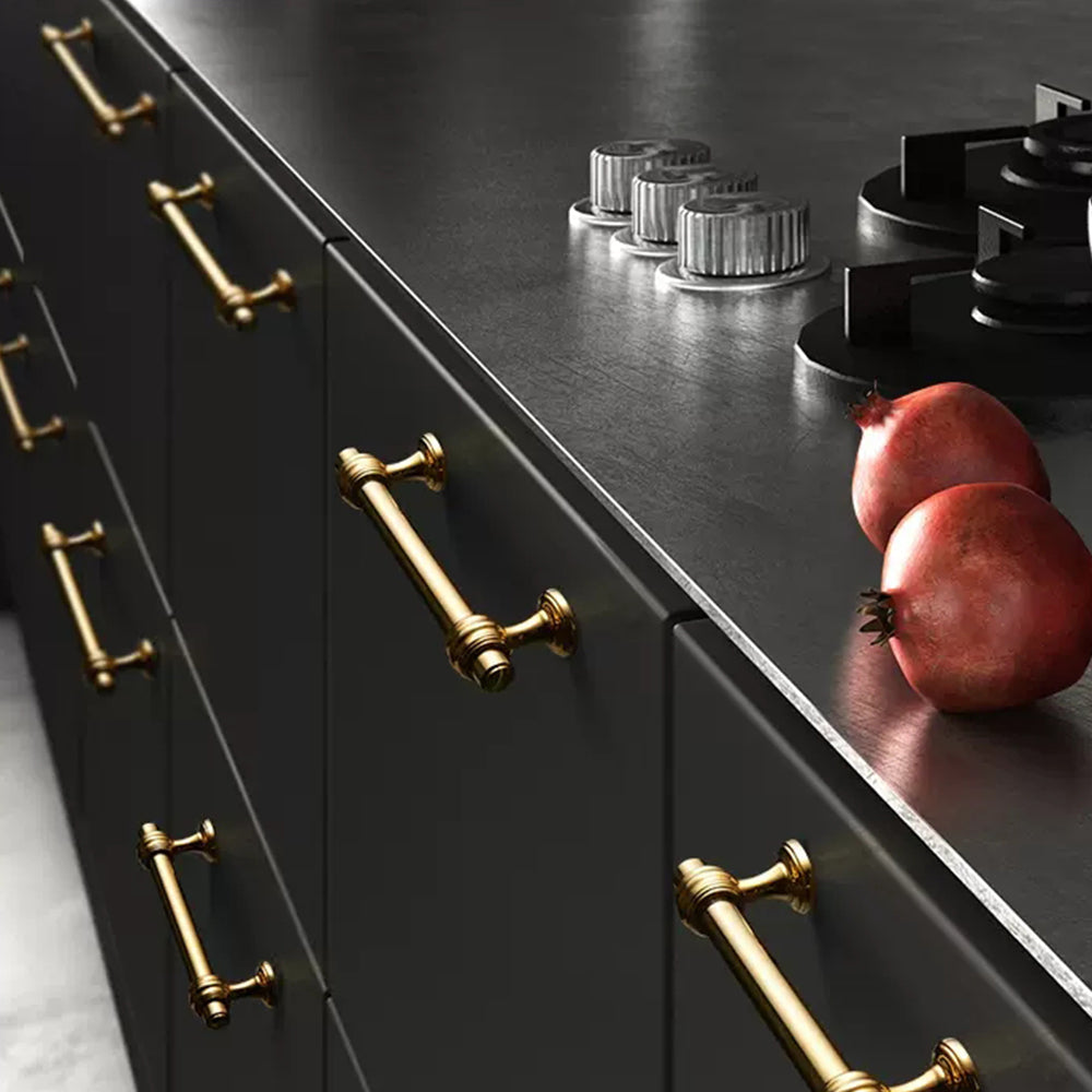 Brushed Gold Polished Bar Cabinet Handles For Kitchen