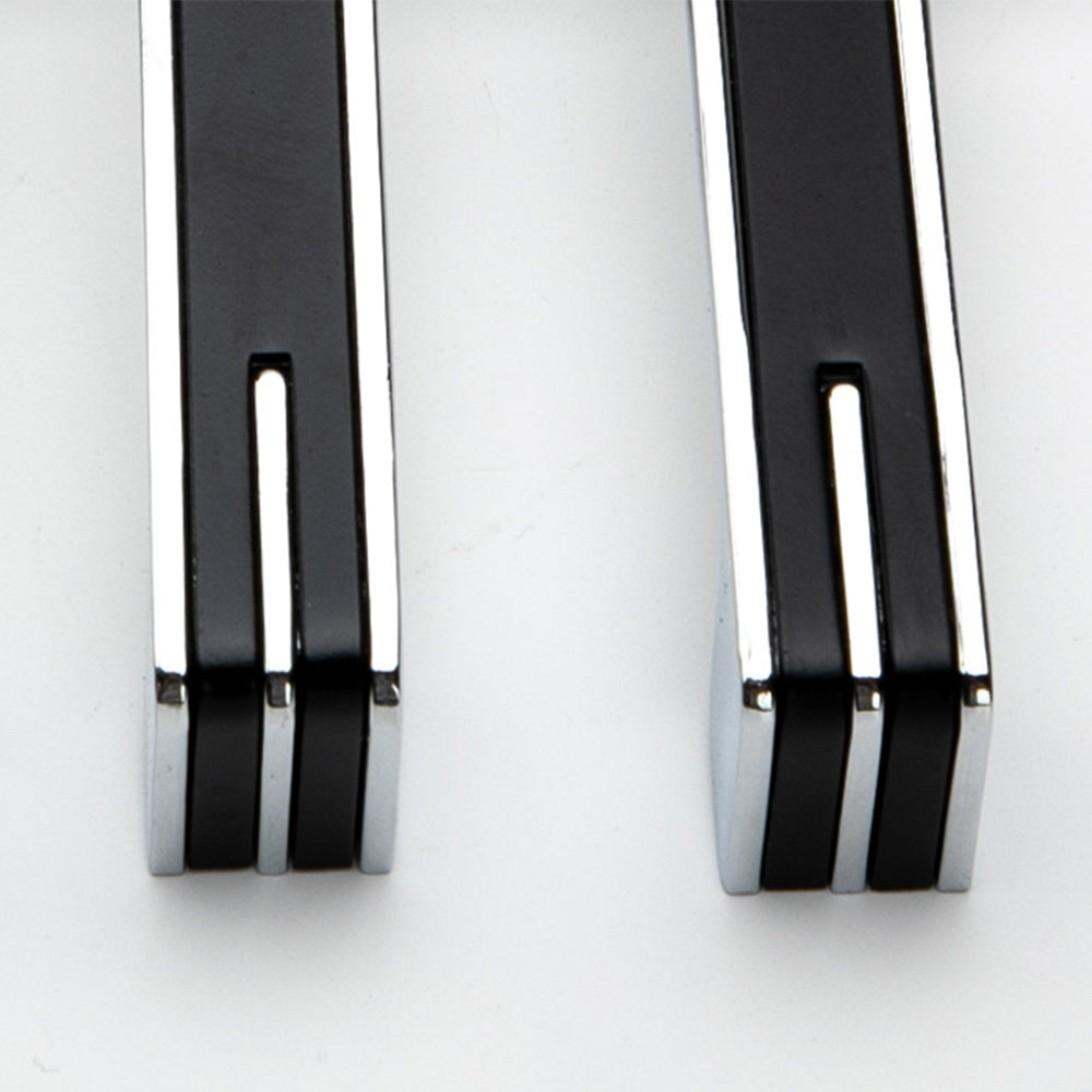 Modern Black and Chrome Kitchen Cabinet Handles