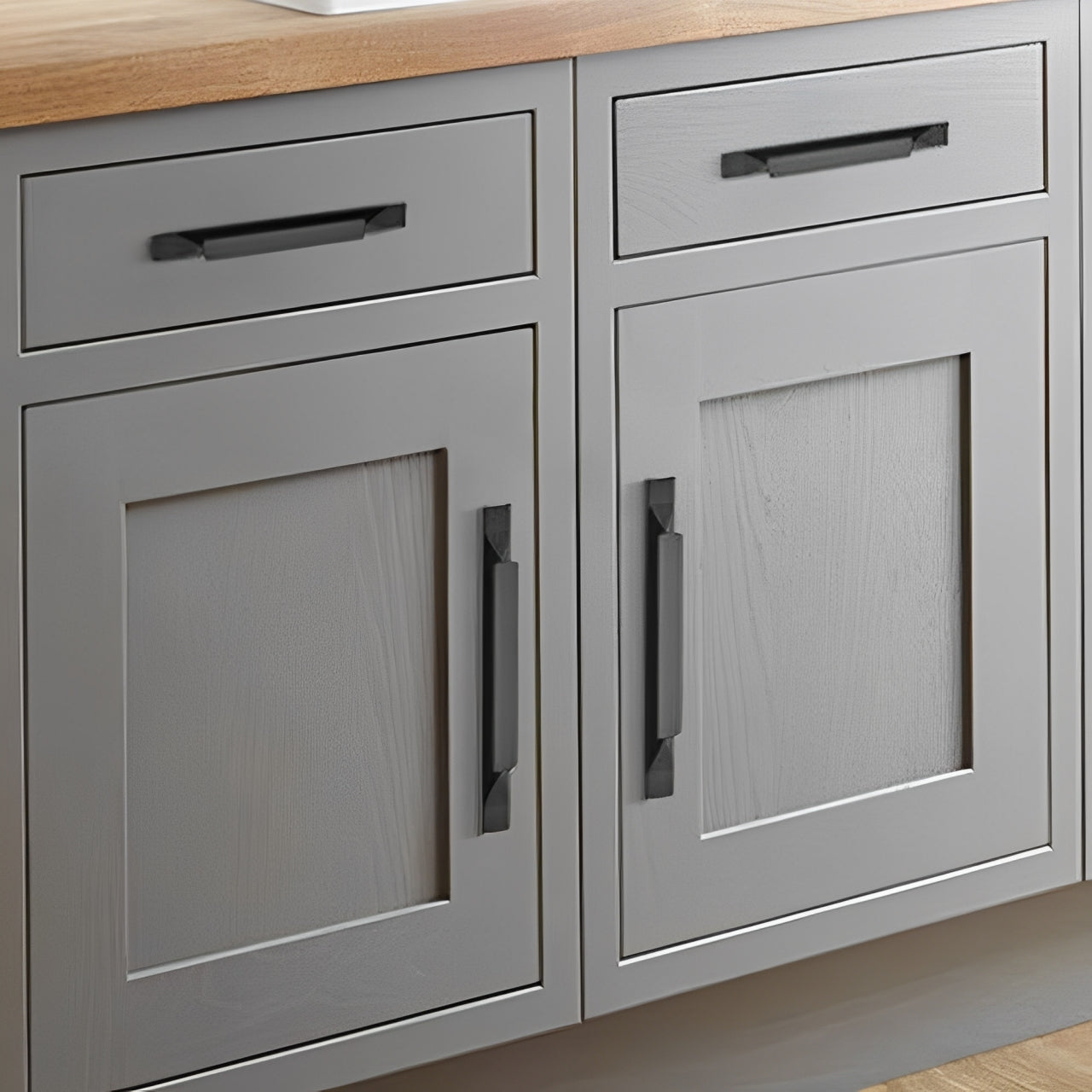 Matte Black Edge Cabinet Handle for Kitchen