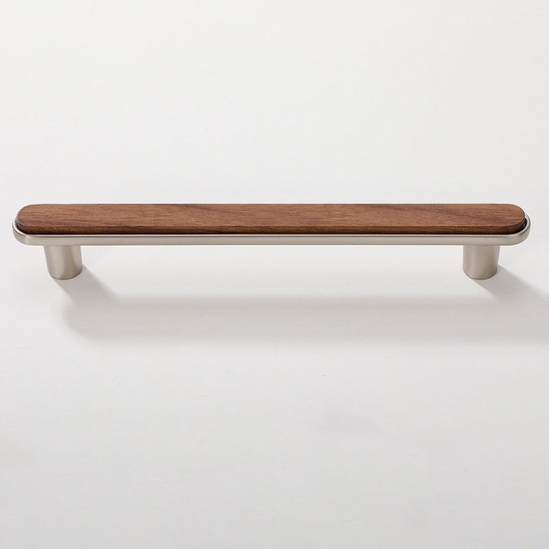 Matte Brushed Walnut Cabinet Handles and Zinc Alloy Drawer Pulls