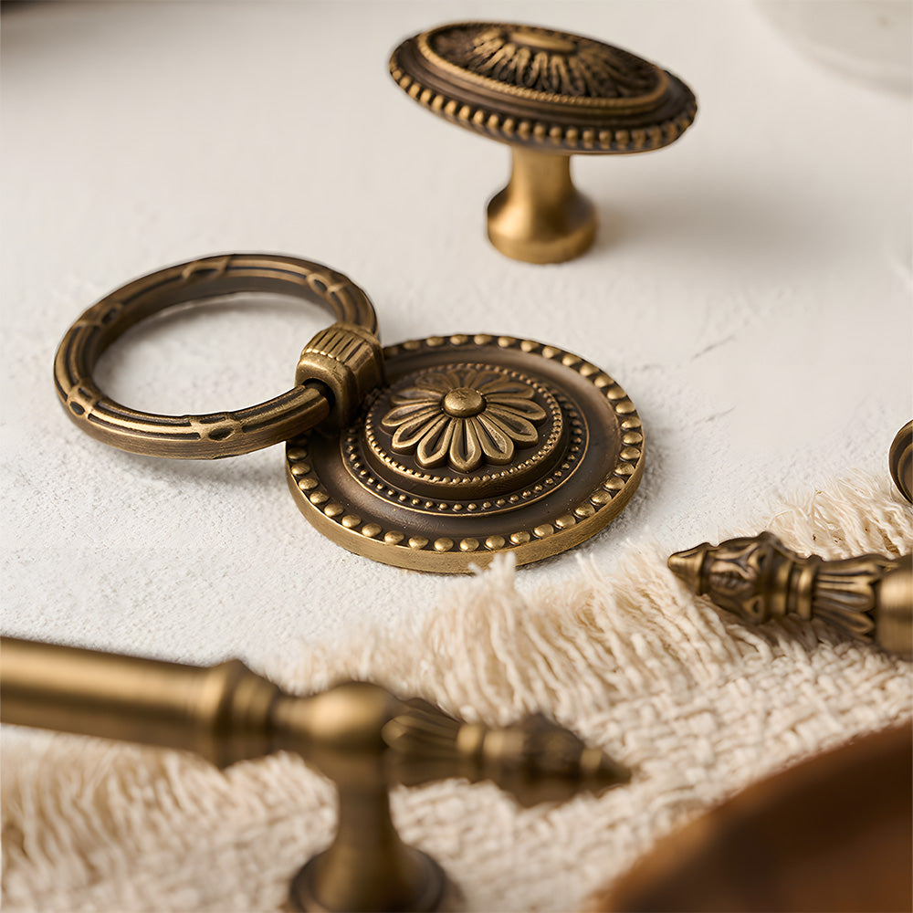 Antique Bronze Solid Brass Cupboard Handles & Cabinet Knobs