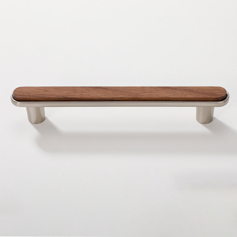Matte Brushed Walnut Cabinet Handles and Zinc Alloy Drawer Pulls