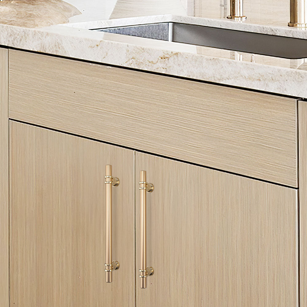 Gold Zinc Alloy European Style Cabinet Pull Handles for Kitchen