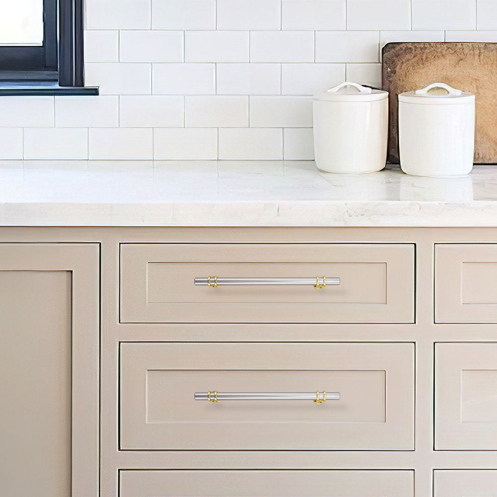 Silver Gold Zinc Alloy Cabinet Drawer Bar Pull Handles