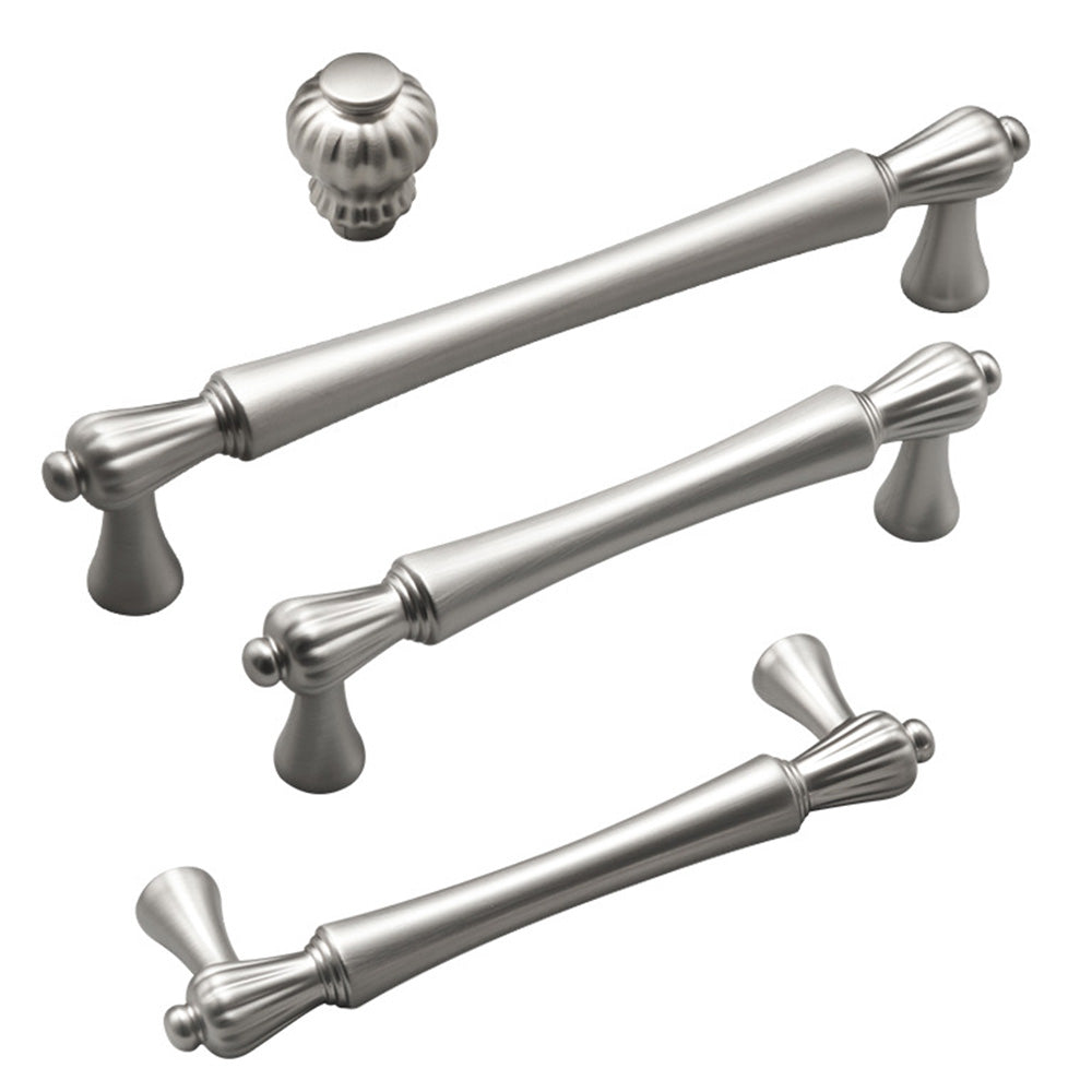 Silver Bar Cabinet Drawer Pull Handles for Kitchen Bedroom