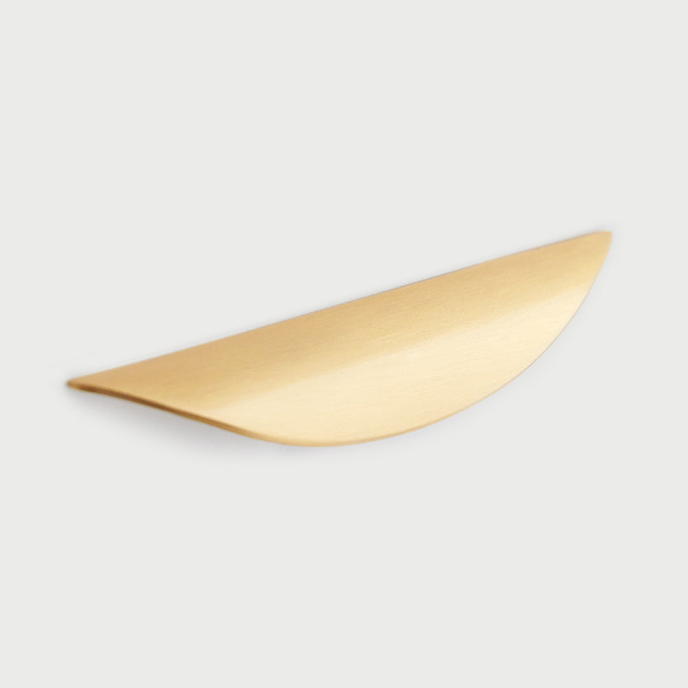 Gold Curved Finger Pull Wardrobe Handles