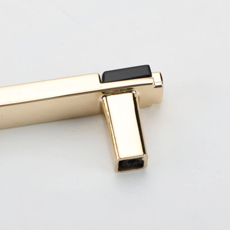 Black Gold Zinc Alloy Square Bar Pull Handle for Kitchen