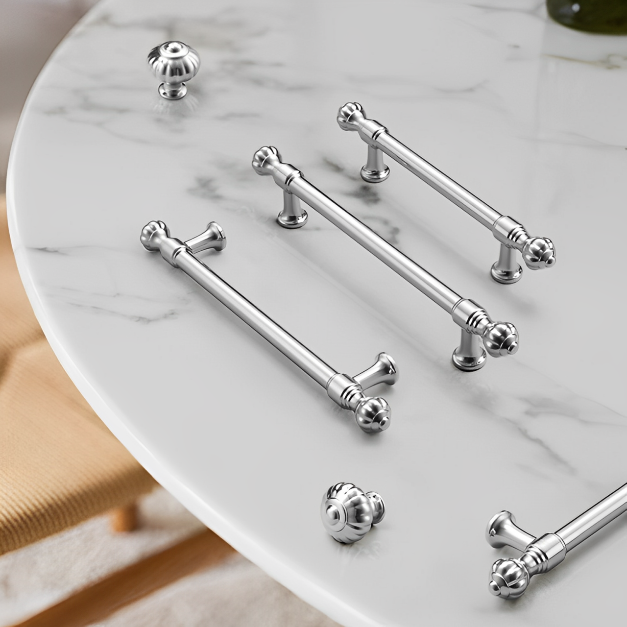 Stylish Silver Wardrobe Door Handle For Kitchen Bedroom