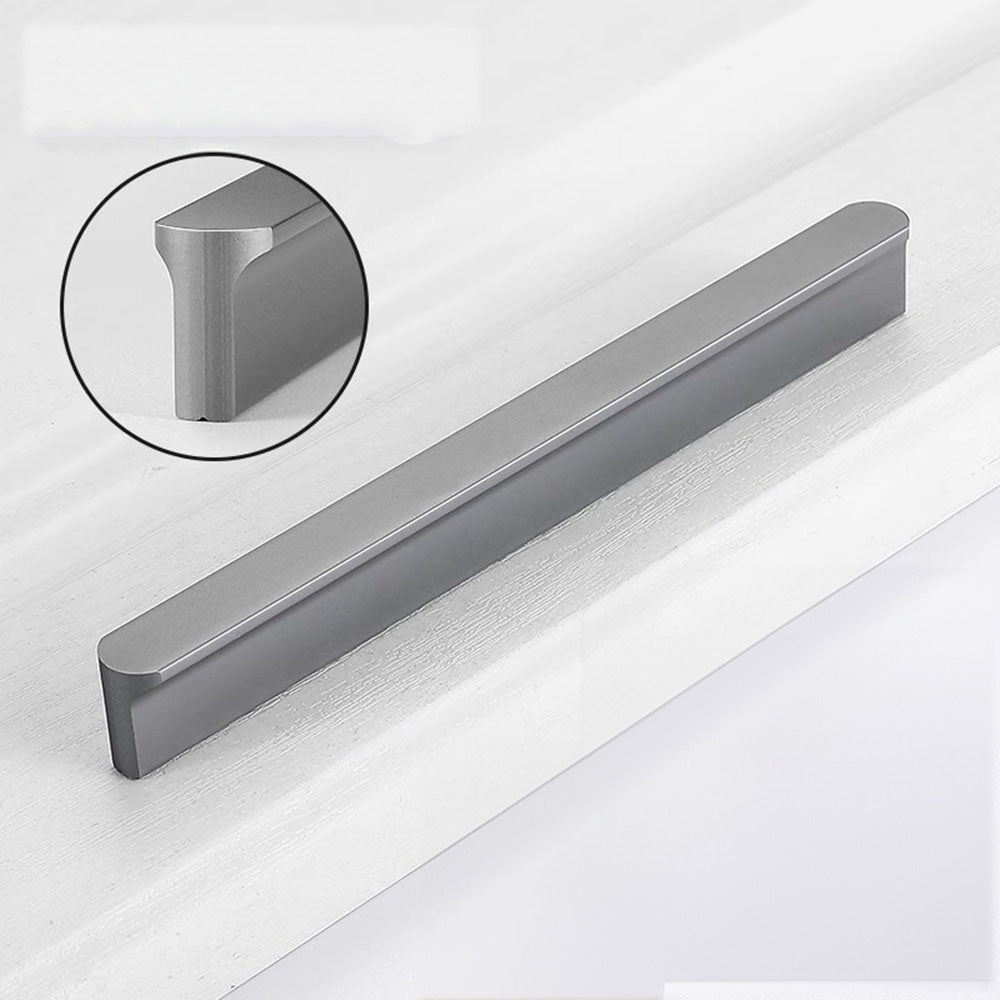 Dark Grey Aluminum Alloy Bedroom Drawer Handles Pulls