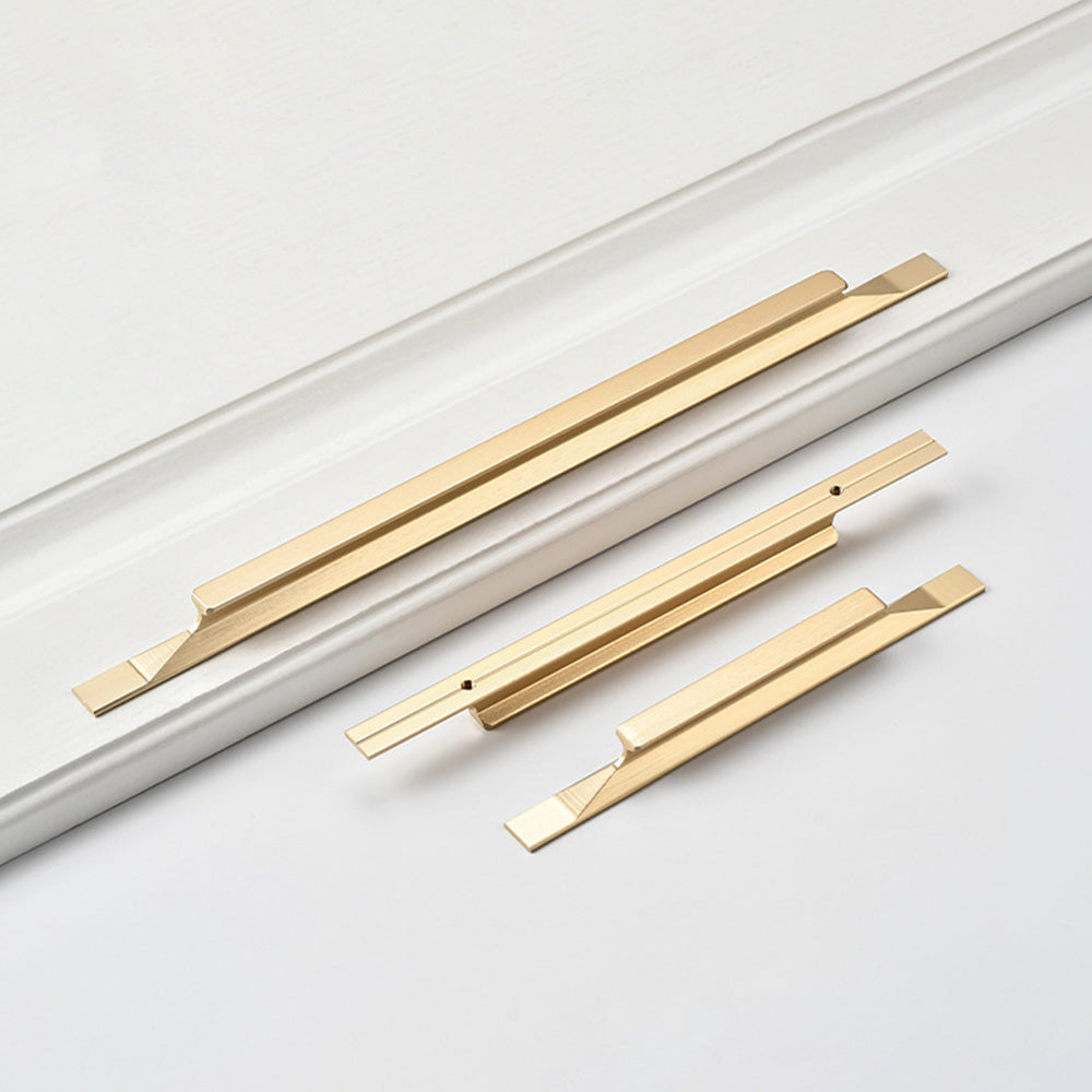 Brushed Gold Edge Cabinet Handle for Bathroom