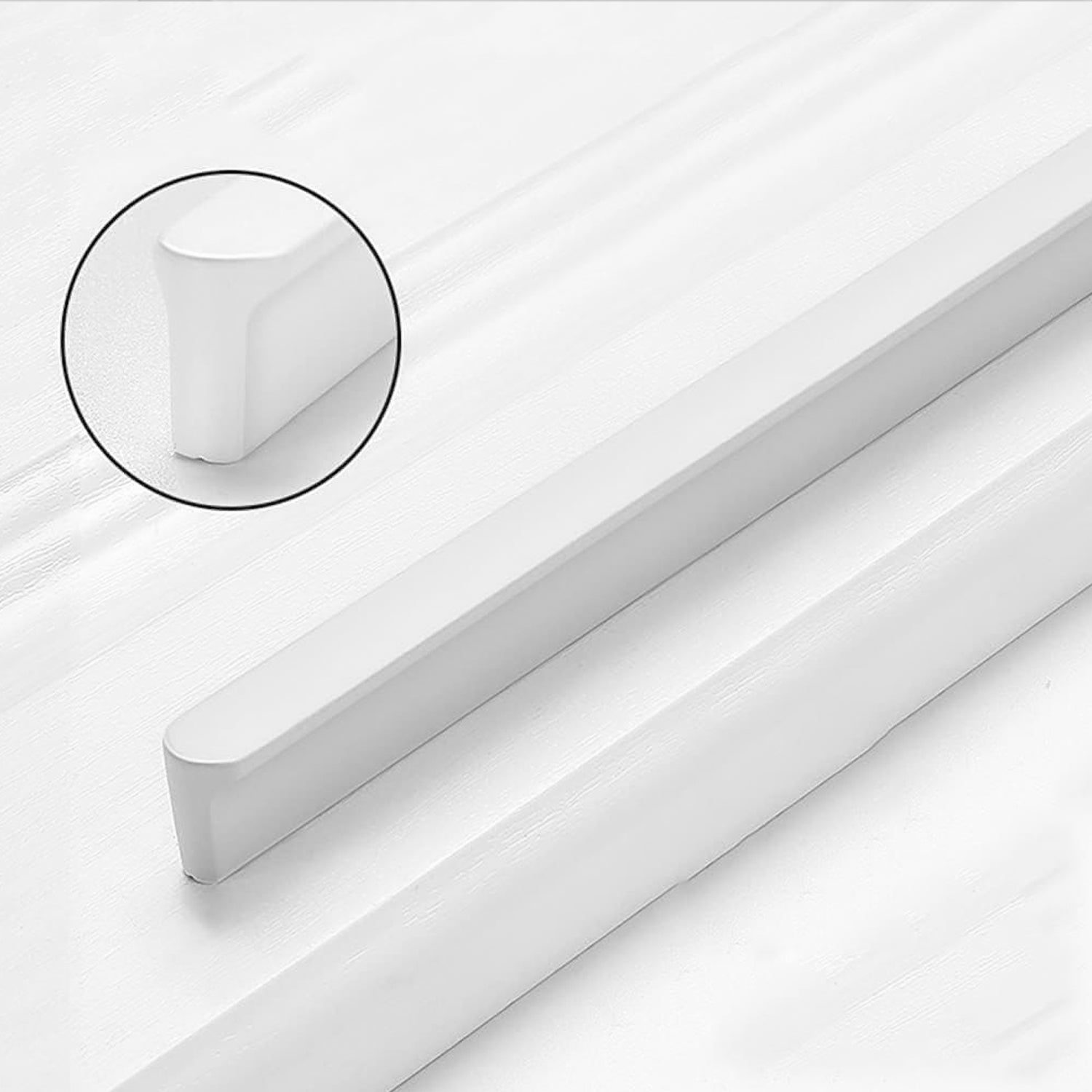 Large White Aluminum Cabinet Drawer Handles for Bedroom