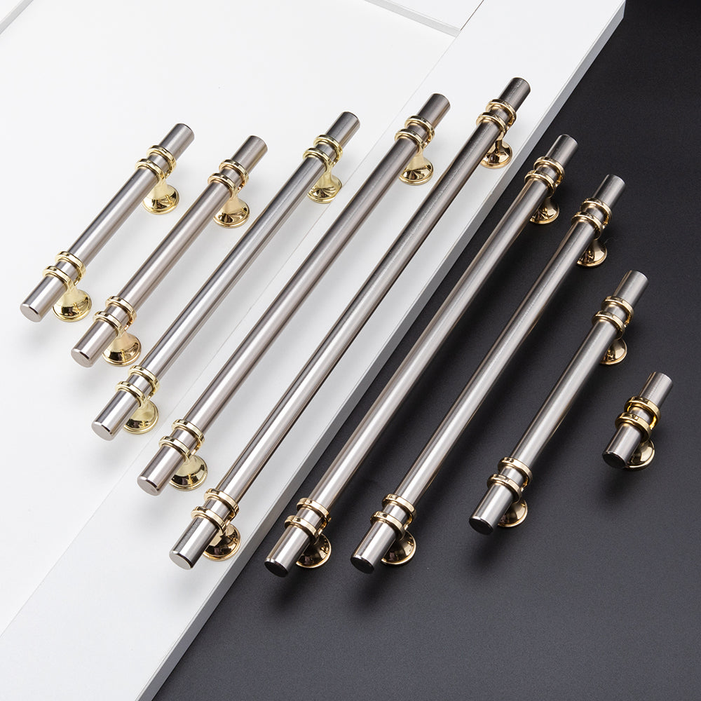 Silver Gold Zinc Alloy Cabinet Drawer Bar Pull Handles