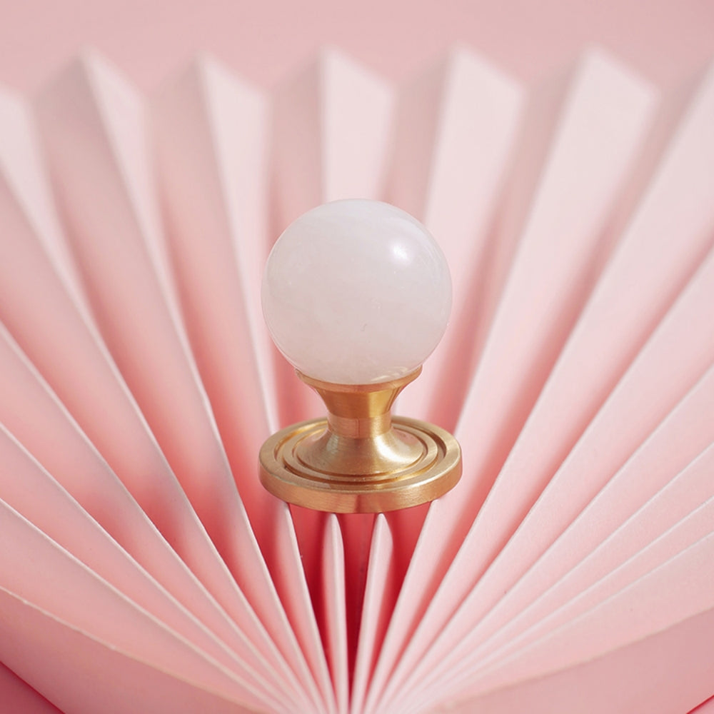 Luxury White Crystal Brass Wardrobe Pulls