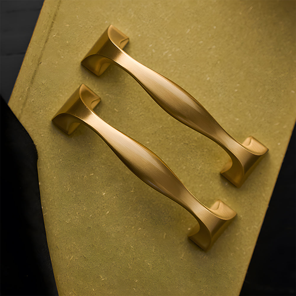 Antique Brass Finish Traditional Styled Cabinet Bow Handles