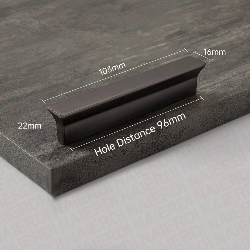 Pearl Gray Trapezoid Cabinet Handles T-Shaped Wardrobe Cupboard Door Pulls