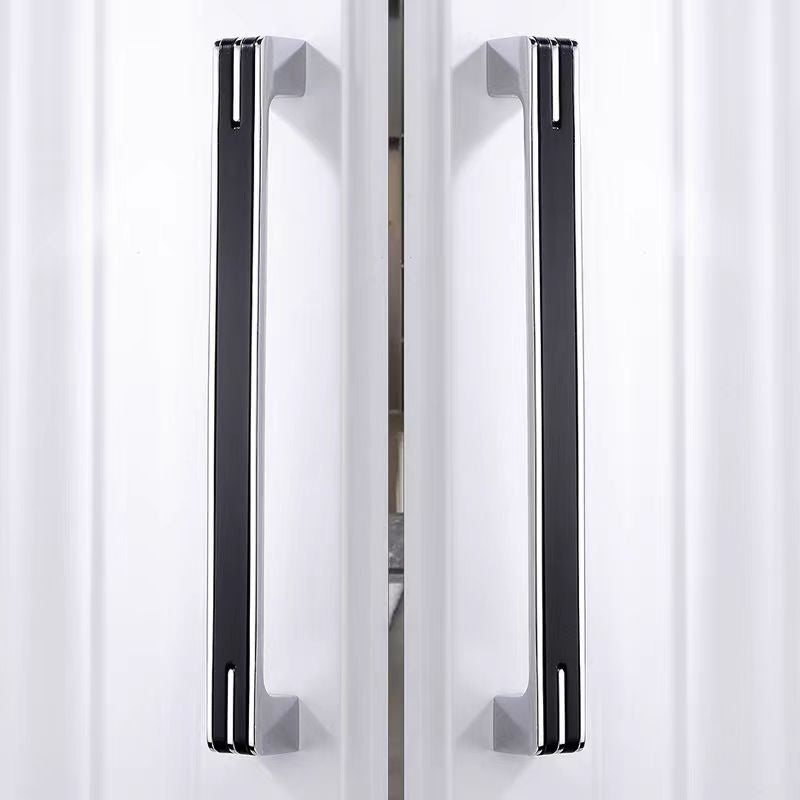Modern Black and Chrome Kitchen Cabinet Handles