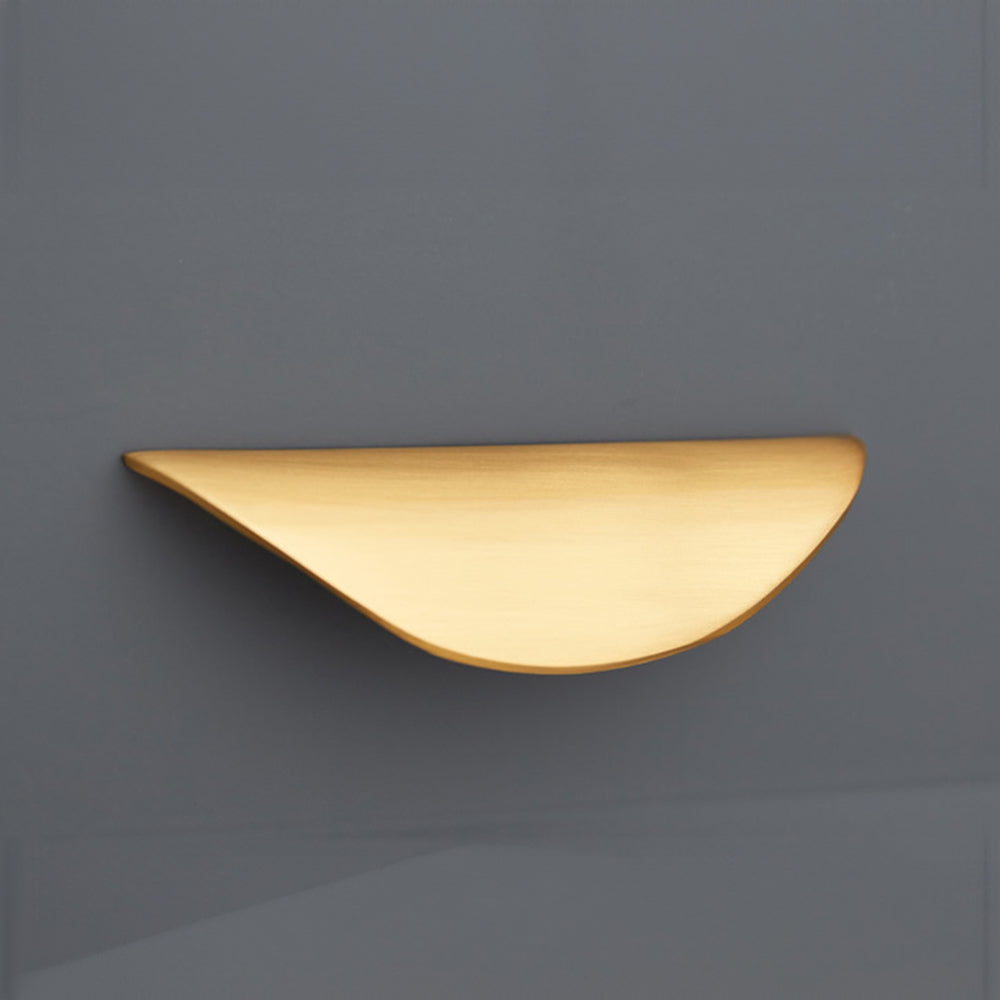Gold Curved Finger Pull Wardrobe Handles