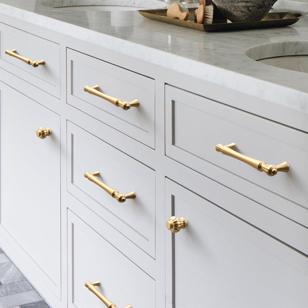 Luxury Gold Bar Cabinet Handles Pulls For Kitchen Bathroom