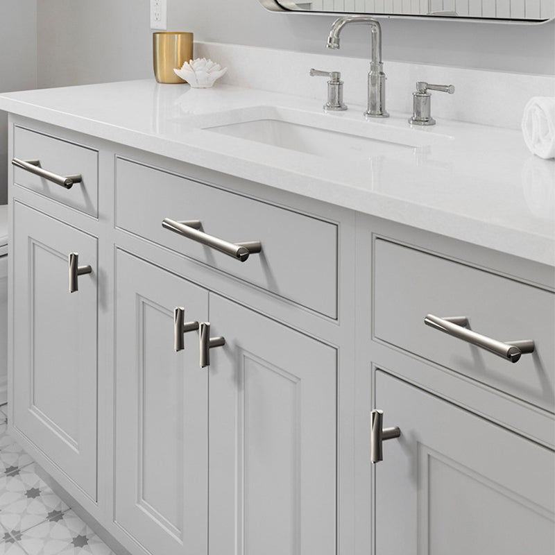 Contemporary Zinc Alloy Cabinet Handles and Drawer Pulls T Bar Knobs