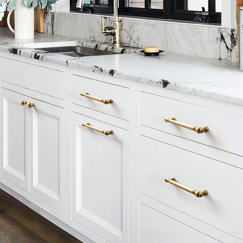 Gold Pumpkin Head Wardrobe Door Cabinet Handles