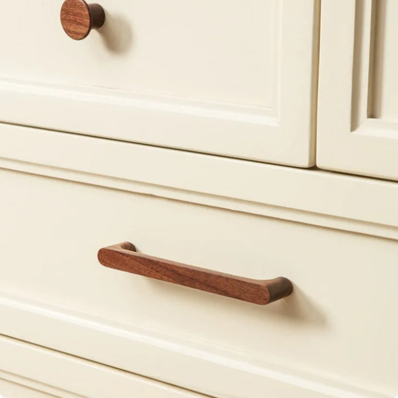 Minimalist Walnut Wood Cabinet Handles Drawer Pulls