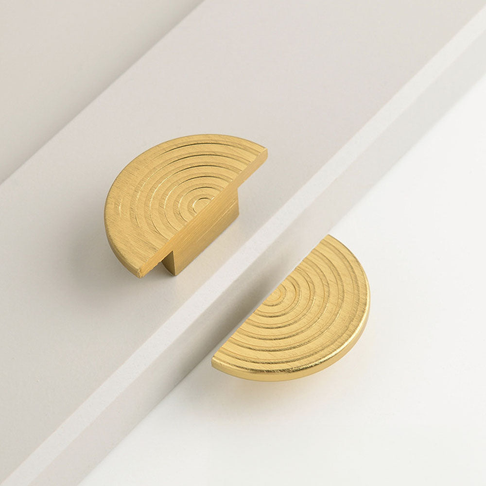 Gold Semi-Circular Aluminum Alloy Kitchen Cabinet Door Handles