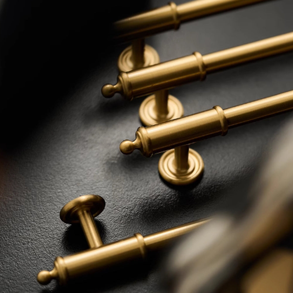 Gold Brass Stain Finish Kitchen Cabinet T Bar Handles