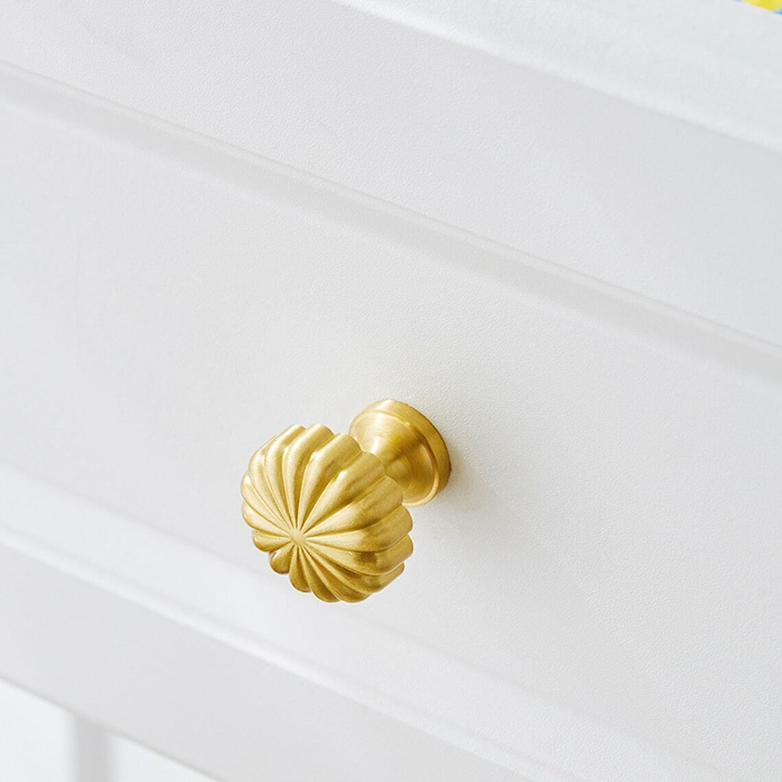 Gold Brass Furniture Hardware Single Hole Knobs