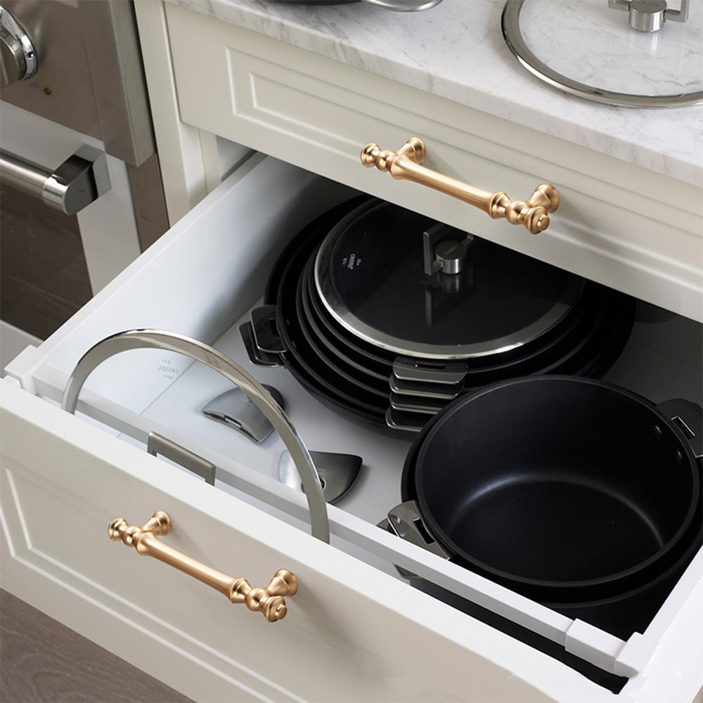 Gold Aluminium Bar Cabinet Door Drawer Handles For Kitchen