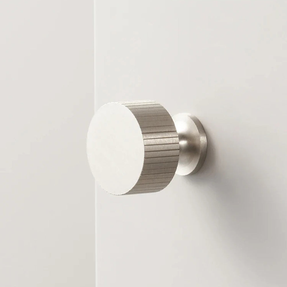 Solid Brass Silver Nickel Vertical Lines Linear Kitchen Cabinet Drawer Handles Pull