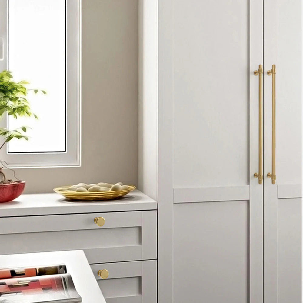 Gold Stain Finish Furniture Kitchen Cabinet T Bar Handles Pulls