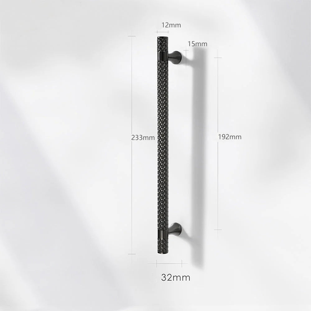 Black Knurled Diamond Design Furniture Cupboard Bar Handle