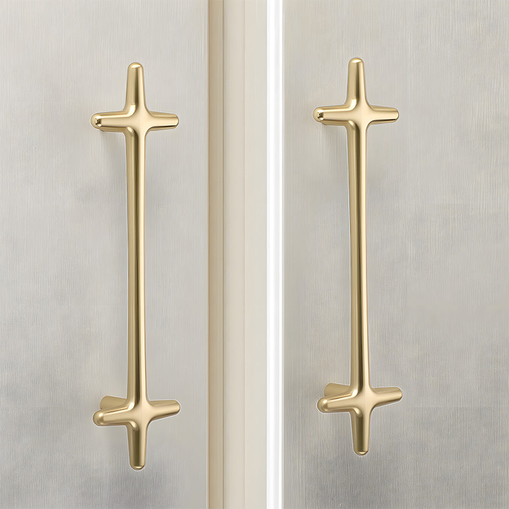 Gold Aluminium Star Cupboard Handles & Cabinet Knobs