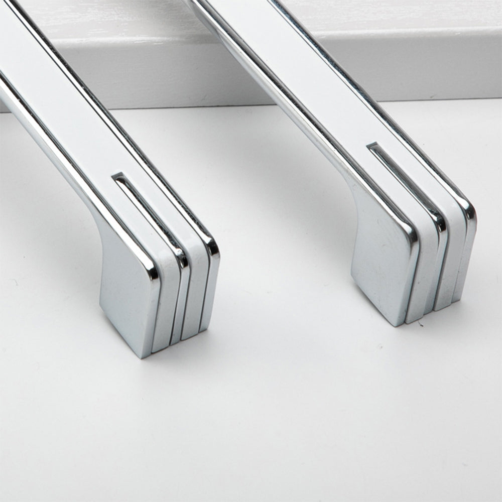 Black and Chrome Modern Cabinet Handles for Kitchen and Drawers