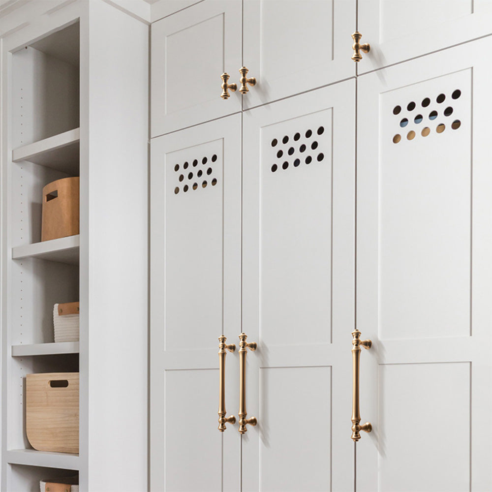 Gold Aluminium Bar Cabinet Door Drawer Handles For Kitchen