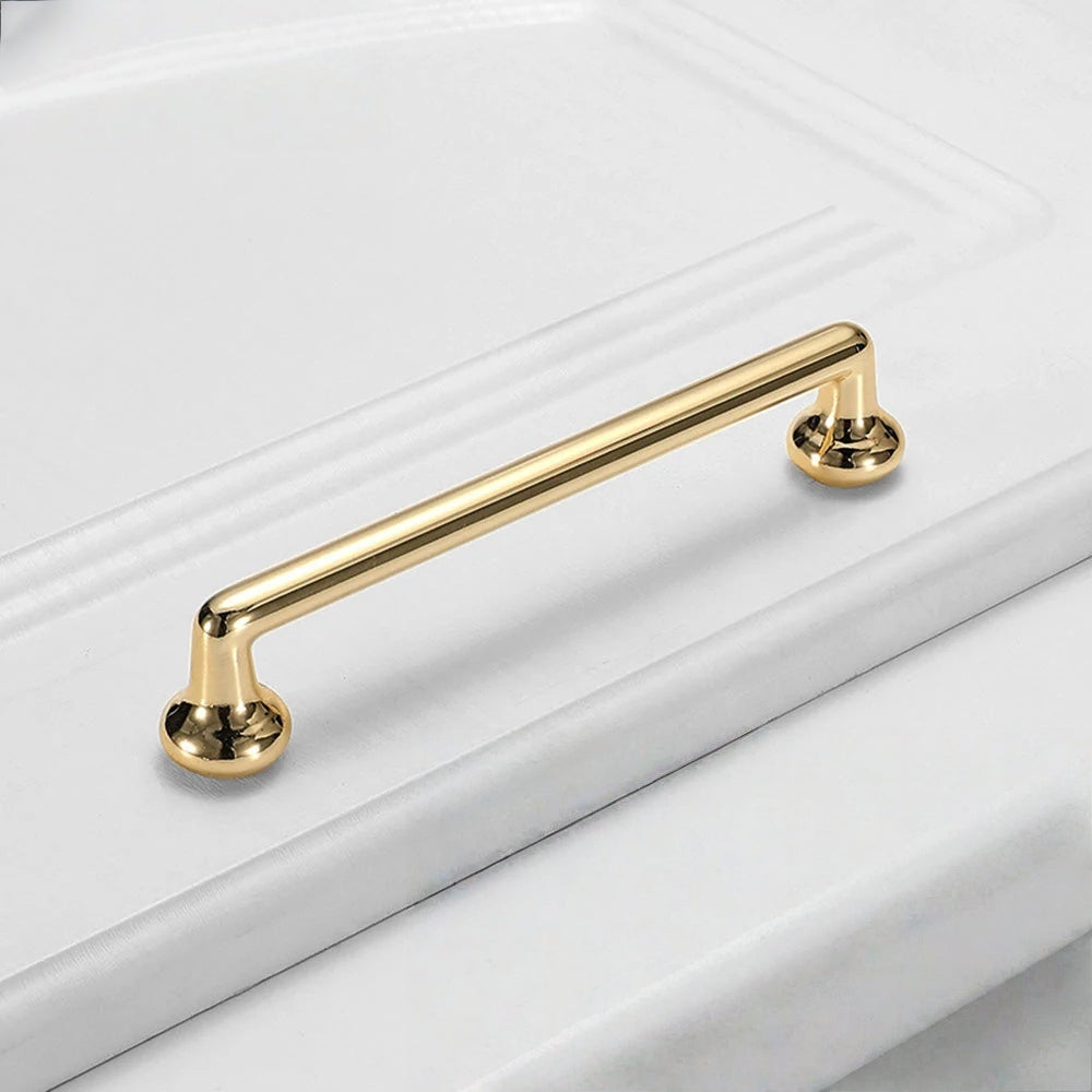 Gold Solid Zinc Alloy Modern Cabinet Wardrobe Handle