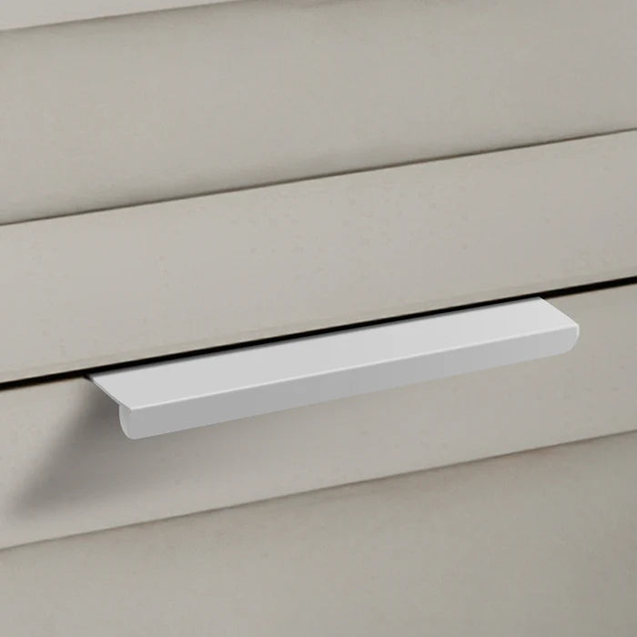 White Aluminum Kitchen Cabinet Profile Edge Pull Handles for Cupboards
