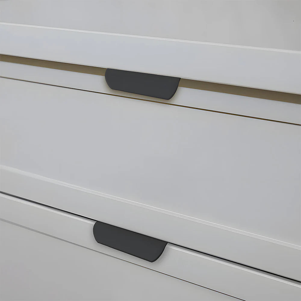 2 Pack Matte Black Finish Aluminium Cabinet Profile Edge Pull Handles