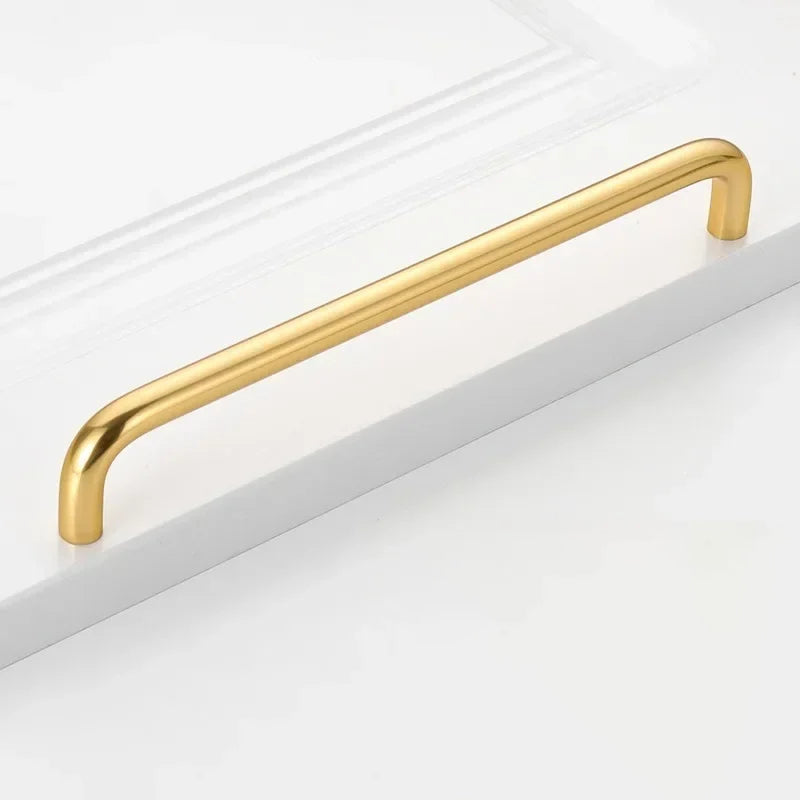 Gold Aluminum Alloy Kitchen Cabinet Handles For Wardrobe Drawer Dresser
