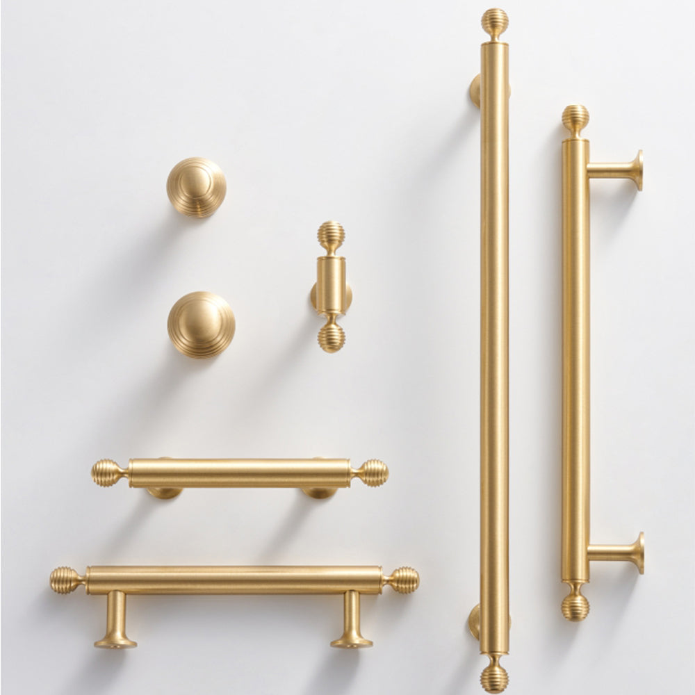Solid Brass Gold T-Bar Wardrobe Pull Cabinet Furniture Handles