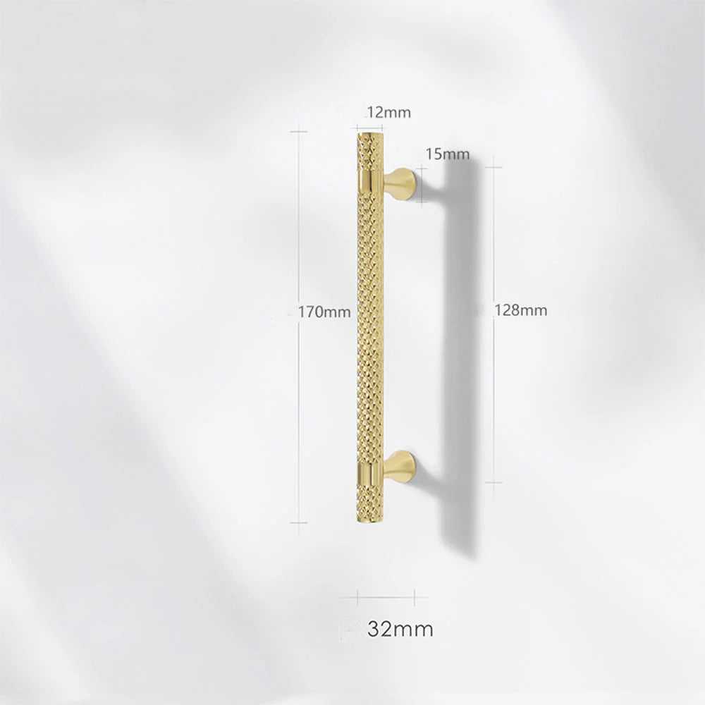Gold Diamond Design Cupboard Cabinet T-Bar Pull Handles