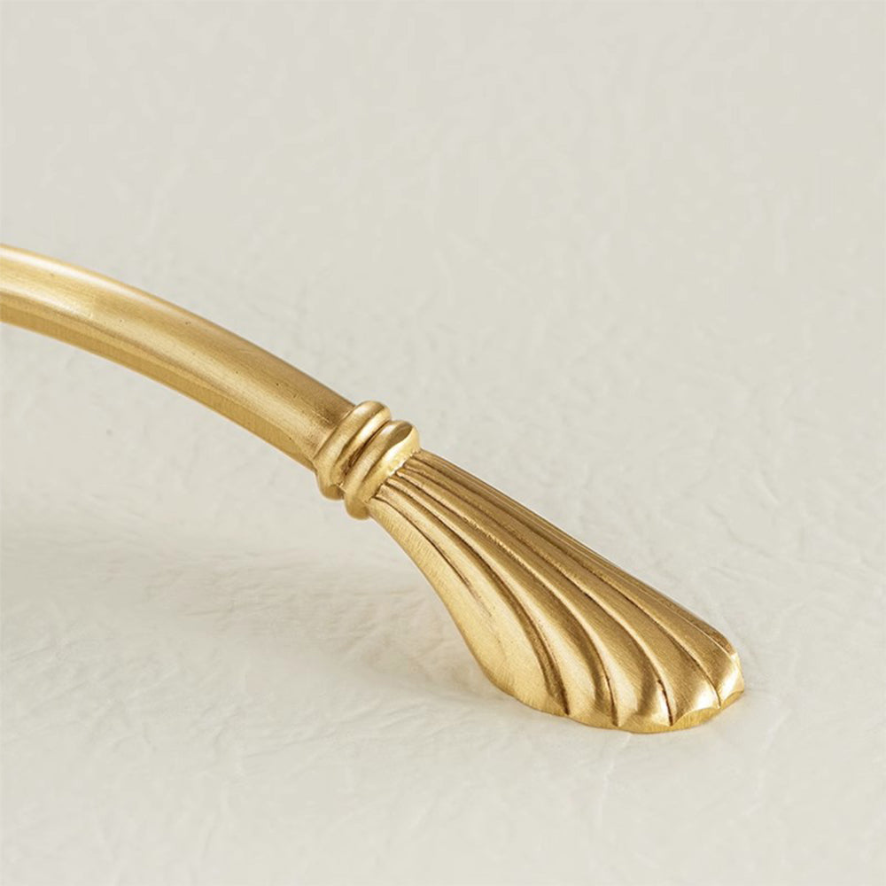 Elegant Shell Shape Brass Dresser Handles