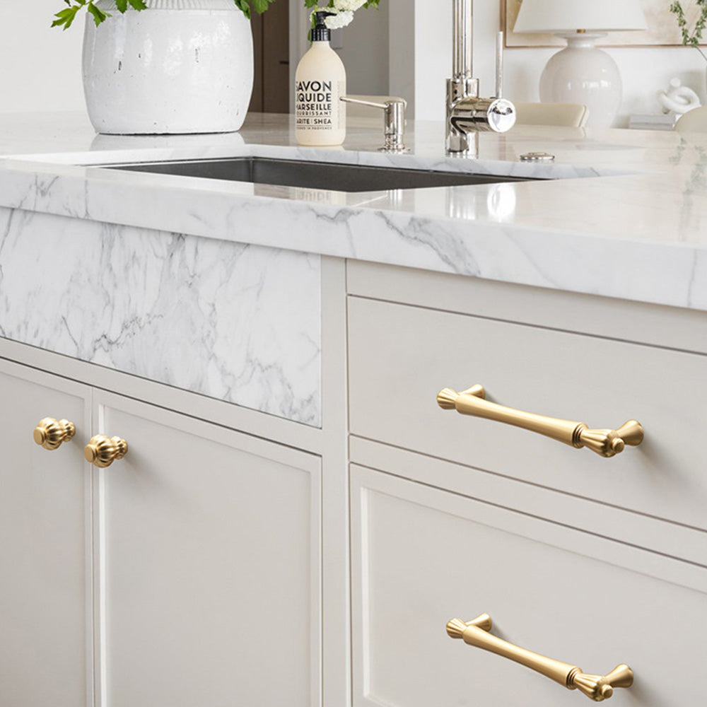 Luxury Gold Bar Cabinet Handles Pulls For Kitchen Bathroom