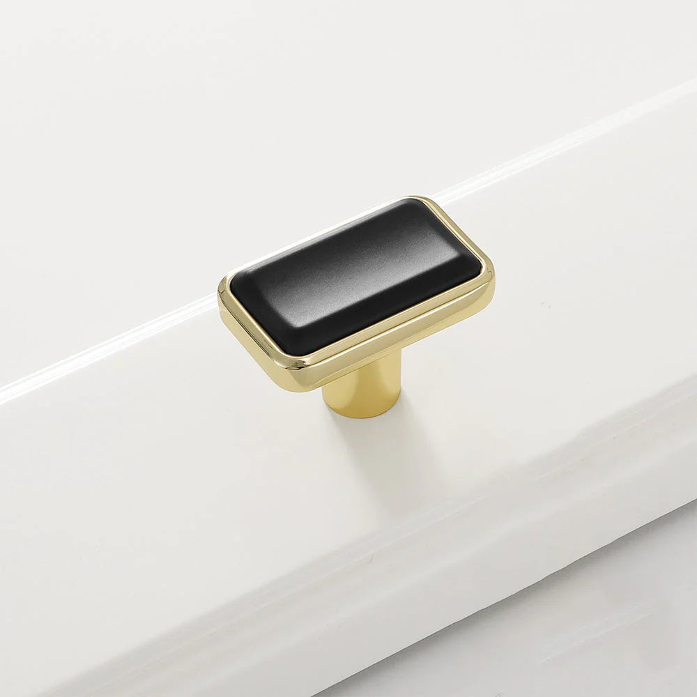 Black Solid Brass Removable T Bar Handle for Wardrobes and Cabinets