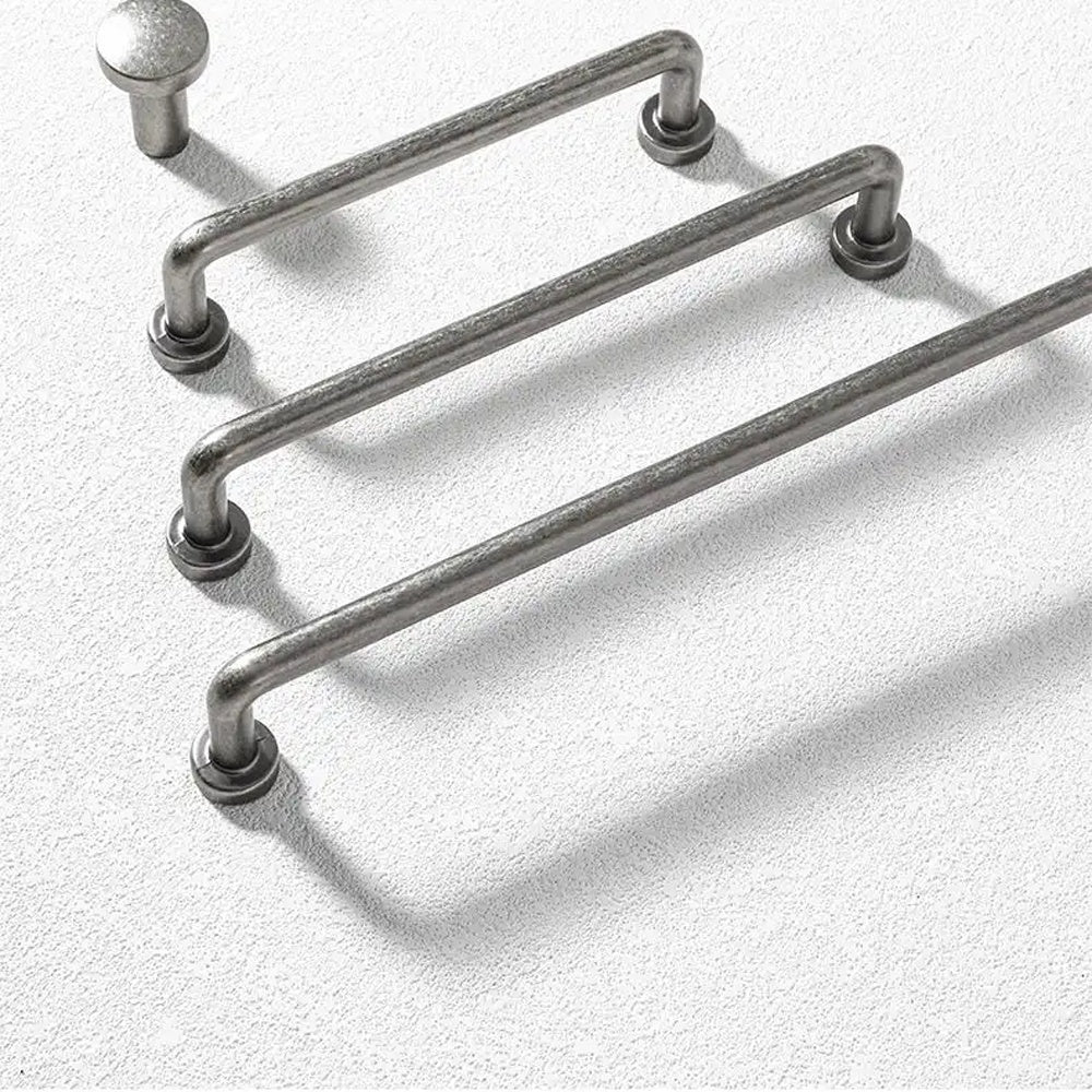Antique Silver Solid Zinc Alloy Cabinet Cupboard Handles