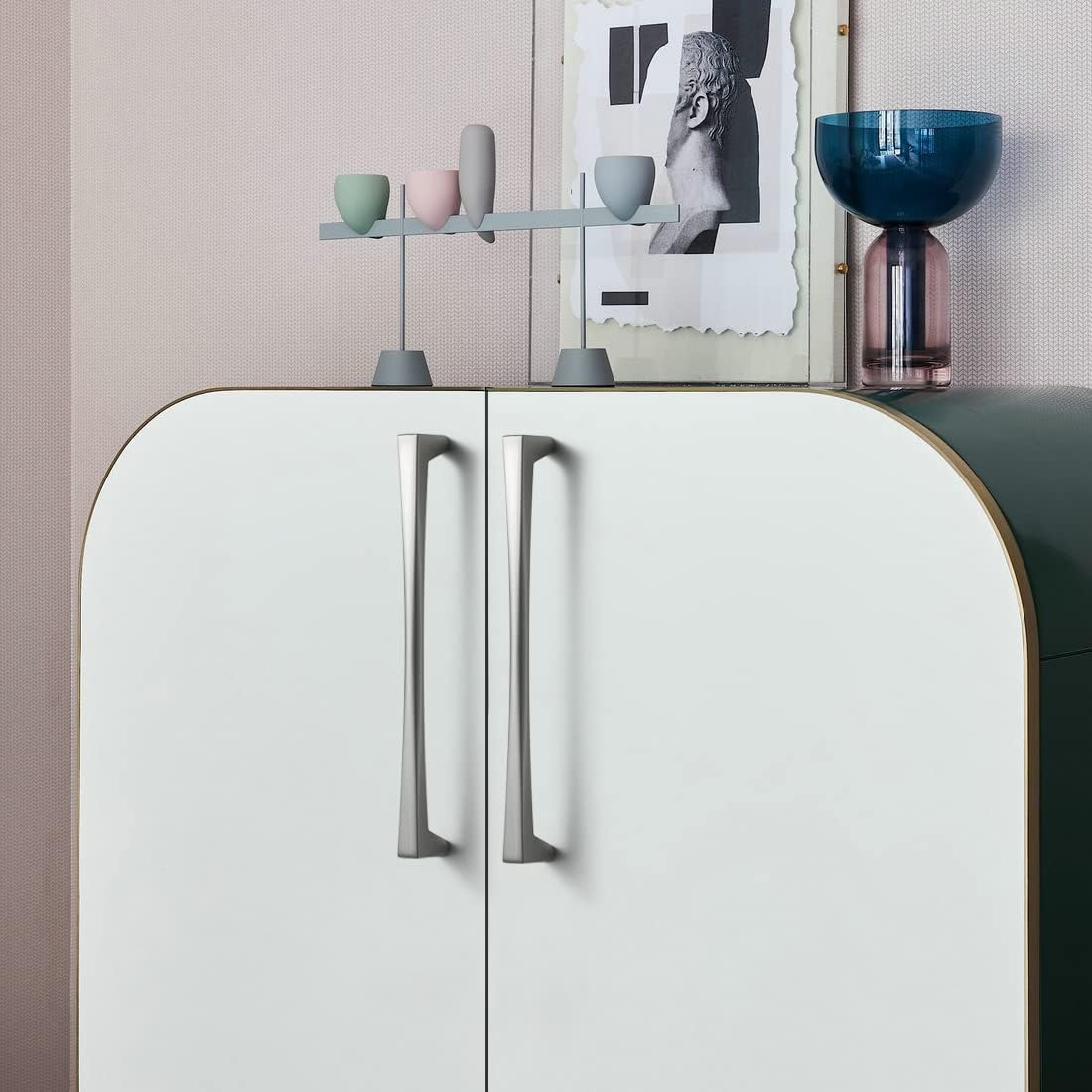 Silver Kitchen Handles for Cabinets Drawer Handles
