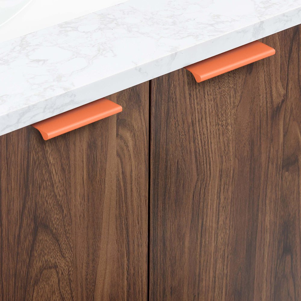 Colorful Invisible Edge Pull Handles Aluminum Drawer Wardrobe Pulls