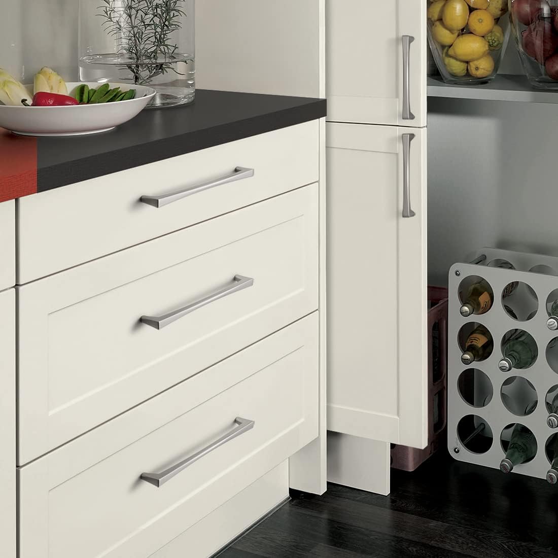 Silver Kitchen Handles for Cabinets Drawer Handles