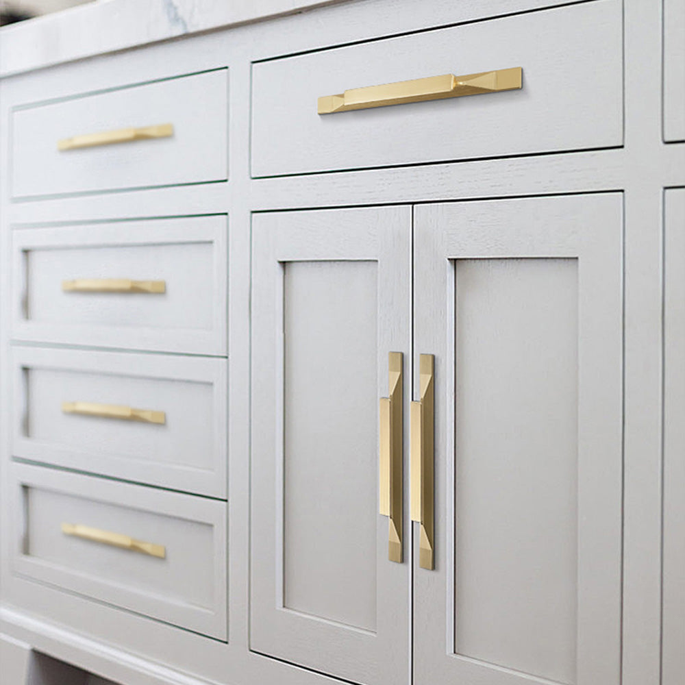 Brushed Gold Edge Cabinet Handle for Bathroom