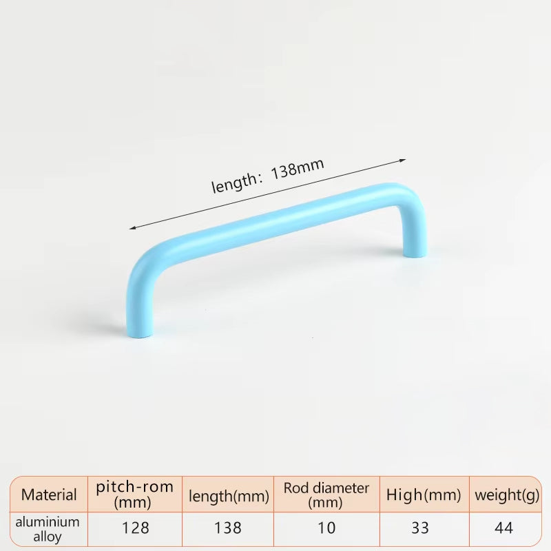 Blue Macaron Wardrobe Handles For Children's Room